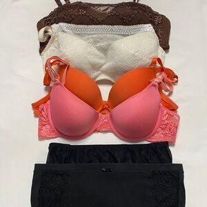 Fantastic lot of seven gently used bras + panties. Soma + Bali